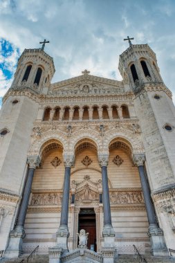 Basilica of Our Lady of Fourviere in Lyon, France clipart