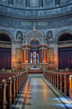 Frederick's Church, better known by its popular name of Marble Church, is a Lutheran church in Copenhagen, Denmark. clipart