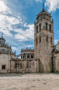 The Cathedral of Santa Mara de Lugo is a Catholic temple, episcopal seat of the diocese of Lugo, located in the city of the same name, in Galicia. clipart