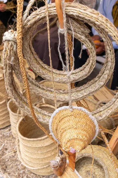 Ortaçağ pazarında İbiza el sanatları.