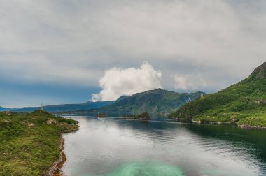 Myrland Sahili manzaraları, Lofoten Adaları, Noruega