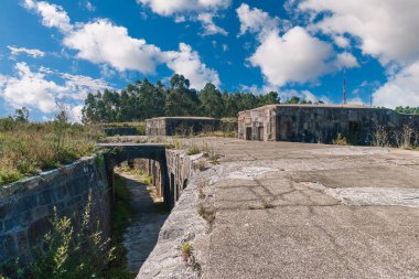 Bailadora 'nın Mirador ve Bataryası, Ares, Ferrol, La Corua İspanya.