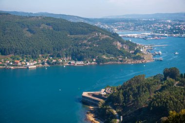 Bailadora 'nın Mirador ve Bataryası, Ares, Ferrol, La Corua İspanya.