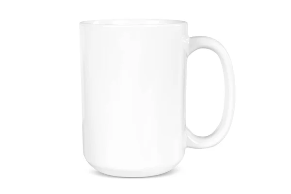 Closeup White Coffee Mug Isolated White Background — Stock Photo, Image