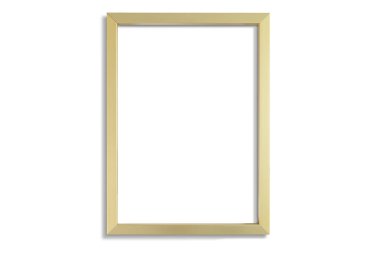 Klas altın çerçeve kırpma yolu ile beyaz bir arkaplanda izole.