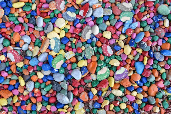 stock image Closeup of beautiful colored rocks outside on a warm sunny day.