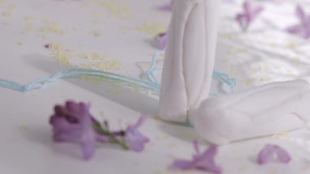 Closeup Tampon Surrounded Petals Purple Lilac Flower High Quality Footage — Stock video