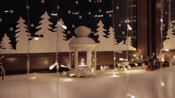 Décoration Noël Mouvement Coulissant Images Haute Qualité — Video