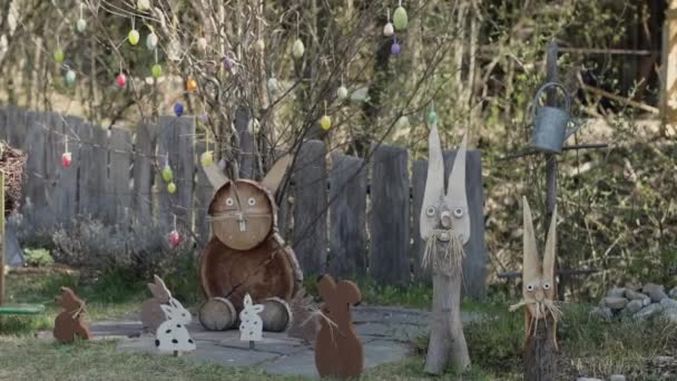 Decorated Street Easter Period High Quality Footage — Video