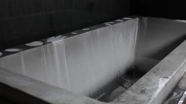 Modern Bath Covered Smoke Black Fire House High Quality Footage — Video