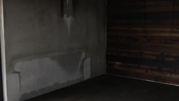 Спальня Вкрита Димом Чорного Кольору Після Пожежі Високоякісні Кадри — стокове відео