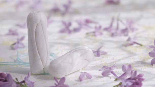 Closeup Tampon Surrounded Petals Purple Lilac Flower High Quality Footage — Stockvideo