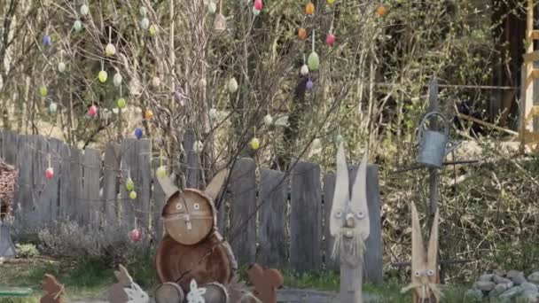 Decorated Street Easter Period High Quality Footage — Video Stock