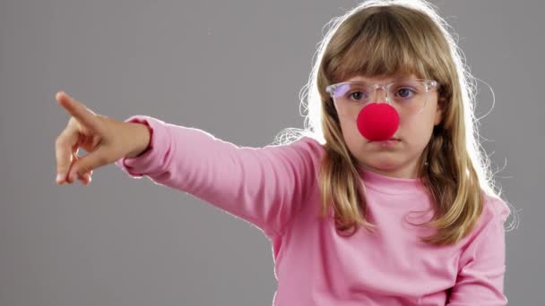 Caucasian Girl Years Red Nose Shows Some Signs High Quality — Vídeo de Stock