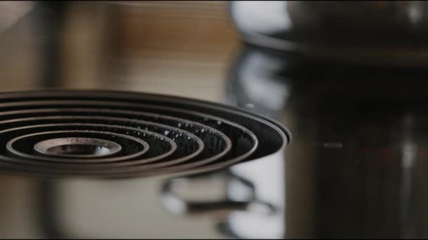 Cooktop Extraction System Modern Kitchen Action High Quality Footage — Stock video