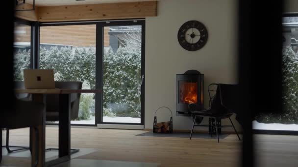 Modern Living Room Industrial Style High Quality Footage — Αρχείο Βίντεο