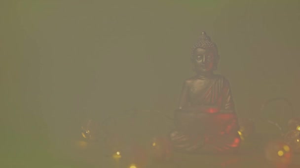 Тримач Свічок Зображенням Будди Високоякісні Кадри — стокове відео