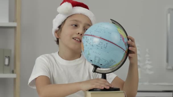 세계와 산토스 모자를 클로즈업 고품질 — 비디오