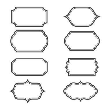 Kaligrafi süsleme çerçeveleri ayarlandı