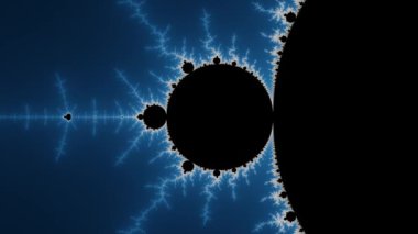 Mandelbrot fraktalına yakınlaştırıyorum. Sonsuz karmaşıklık ve rastgelelik kavramı.