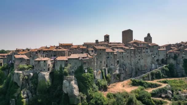 Vitorchiano Antik Medeltida Stad Italien Toscana — Stockvideo