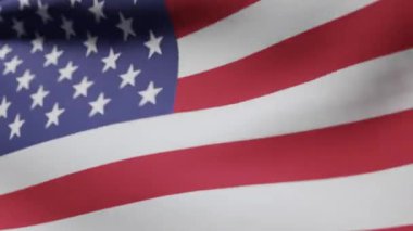 ABD (Amerika Birleşik Devletleri) bayrağı rüzgarda dalgalanıyor.