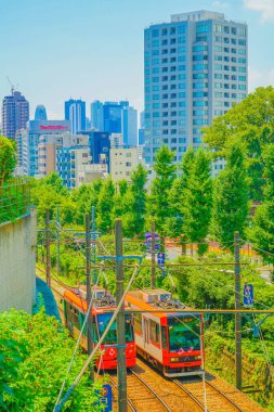 Toden Arakawa Hattı. Çekim yeri: Shinjuku-ku, Tokyo
