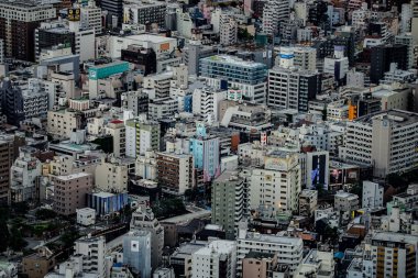 Yokohama Şehir Kulesi 'nden görünen şehir manzarası. Çekim yeri: Nishi -ku, Yokohama