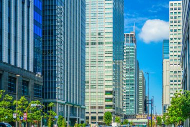 Nihonbashi, Tokyo 'daki ofis binaları. Çekim yeri: Chuo -ku, Tokyo