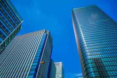 Nihonbashi, Tokyo 'daki ofis binaları. Çekim yeri: Chuo -ku, Tokyo