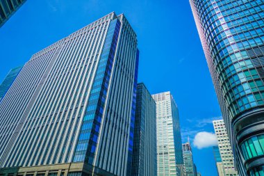 Nihonbashi, Tokyo 'daki ofis binaları. Çekim yeri: Chuo -ku, Tokyo