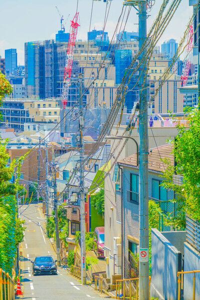 The cityscape of Shinjuku Ward and fine weather. Shooting Location: Shinjuku-ku, Tokyo