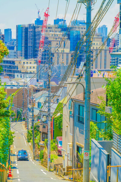The cityscape of Shinjuku Ward and fine weather. Shooting Location: Shinjuku-ku, Tokyo