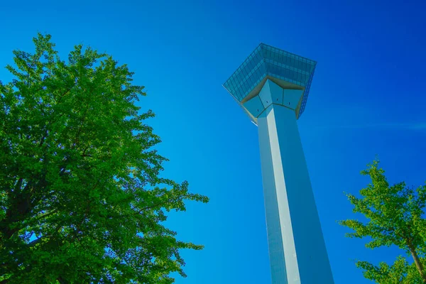 Вежа Горйокаку Блакитне Небо Hokkaido Hakodate City — стокове фото