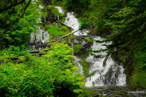 Водопад Сирокане Фудо Биэй Хоккайдо Место Съемки Биэй Хоккайдо — стоковое фото