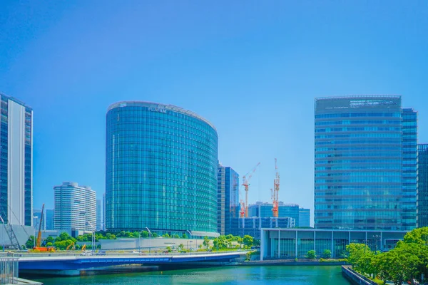 Kancelářská Budova Yokohama Minato Mirai Místo Střelby Prefektura Yokohama City — Stock fotografie