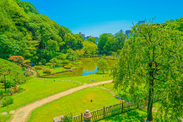 Higo Hosokawa Garden. Shooting Location: Shinjuku-ku, Tokyo