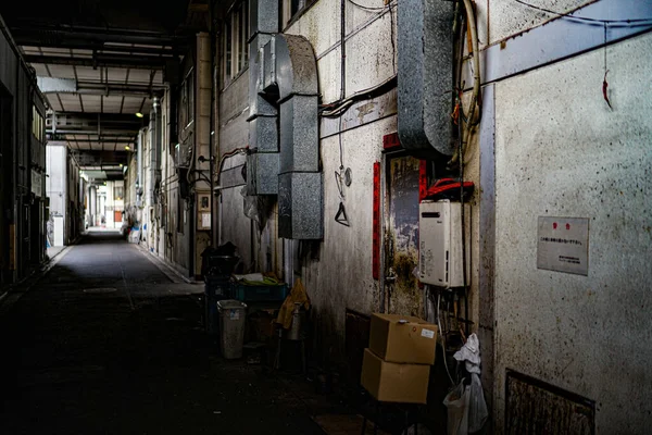 Затока Заднем Переулке Місце Зйомок Chuo Tokyo — стокове фото