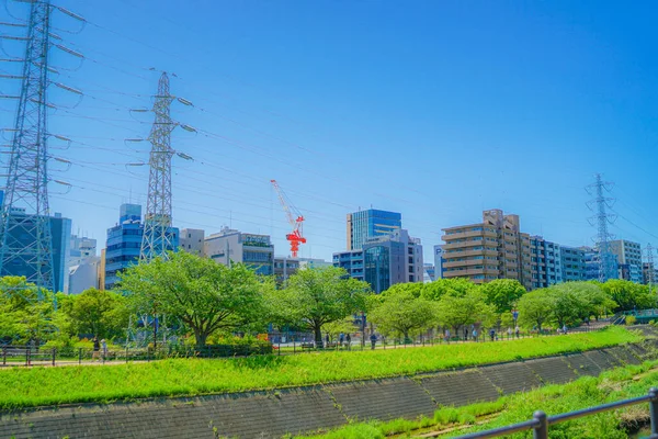 新横浜の風景 新横浜公園 撮影場所 横浜市港北区 — ストック写真