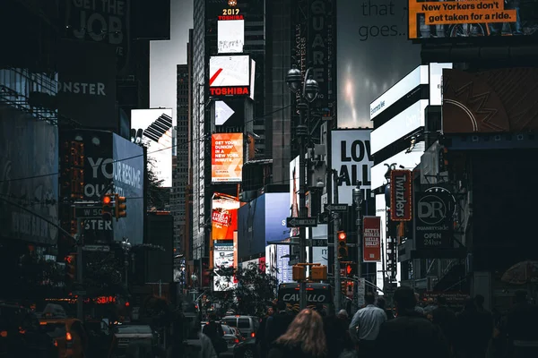 New York Times Square Ubicación Del Disparo Nueva York Manhattan —  Fotos de Stock