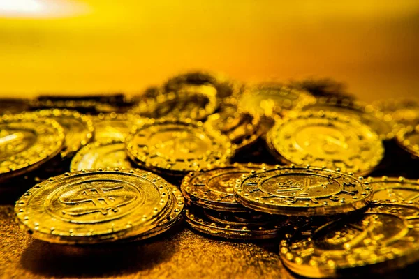 Imagen Grandes Cantidades Monedas Oro Ubicación Del Tiroteo Yokohama City — Foto de Stock
