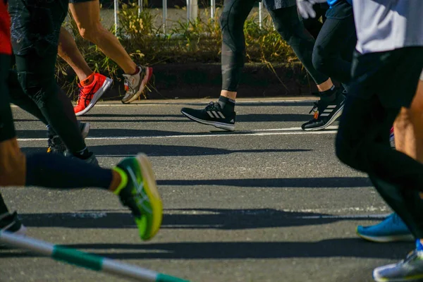Maraton Koşucularının Ayakları Çekim Yeri Kanagawa Yokohama — Stok fotoğraf