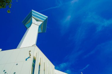 Goryokaku Kulesi ve Mavi Gökyüzü. Çekim Konumu: Hokkaido Hakodate Şehri