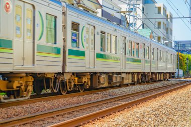 Tokyu Ikegami Hattı. Çekim Konumu: Ota -ku, Tokyo