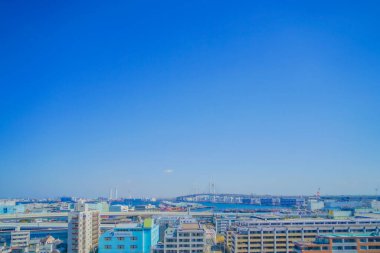 Limanı görebileceğin bir tepe parkı manzarası. Çekim yeri: Naka -ku, Yokohama -shi