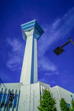 Goryokaku Kulesi ve Mavi Gökyüzü. Çekim Konumu: Hokkaido Hakodate Şehri