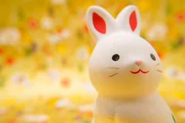 Tavşan yılı yeni yıl malzemesi (Yeni Yıl kartı). Çekim yeri: Yokohama-şehir kanagawa ili