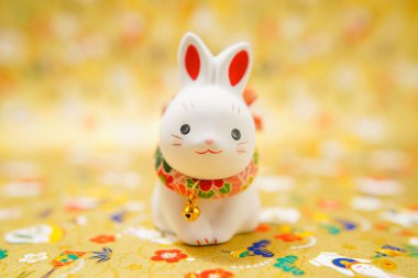 Tavşan yılı yeni yıl malzemesi (Yeni Yıl kartı). Çekim yeri: Yokohama-şehir kanagawa ili