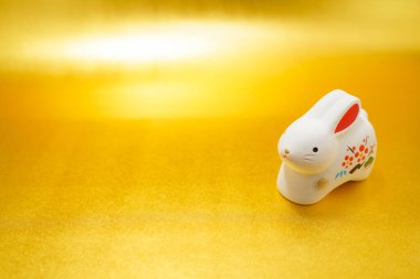 Tavşan yılı yeni yıl malzemesi (Yeni Yıl kartı). Çekim yeri: Yokohama-şehir kanagawa ili