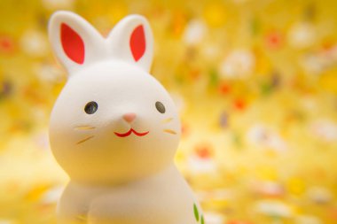 Tavşan yılı yeni yıl malzemesi (Yeni Yıl kartı). Çekim yeri: Yokohama-şehir kanagawa ili